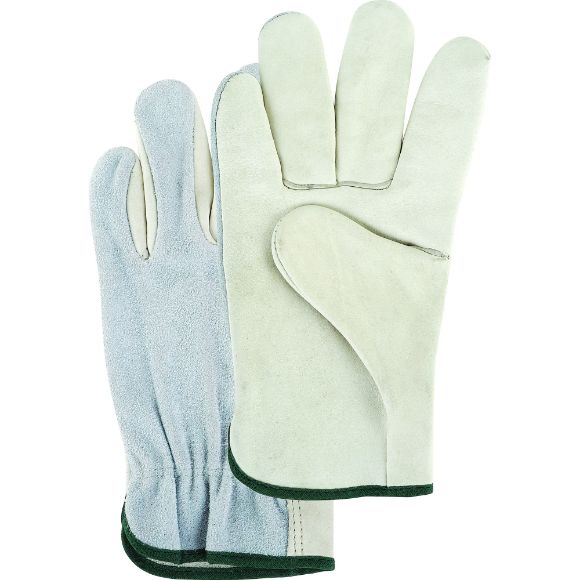 Zenith Safety Products - SAJ651 Gants pour conducteurs à paume en cuir fleur avec endos fendu