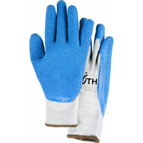 Zenith Safety Products - SAL256 Gants en tricot de coton/poly sans coutures de calibre 10 enduits de latex de caoutchouc naturel