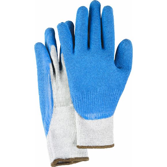 Zenith Safety Products - SAL258 Gants en tricot de coton/poly sans coutures de calibre 10 enduits de latex de caoutchouc naturel