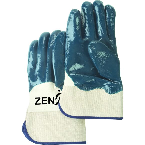 Zenith Safety Products - SAN447 Gants enduits de nitrile lourd, poignet de sécurité