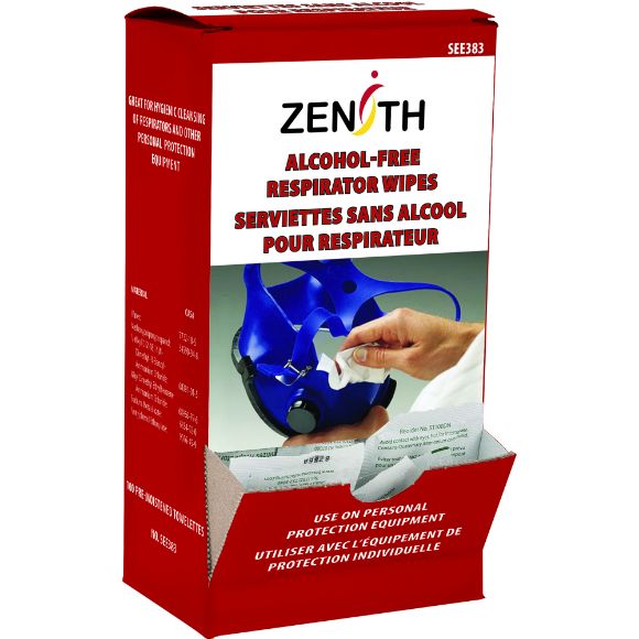 Zenith Safety Products - SEE383 Serviettes nettoyantes pour respirateurs & EPI