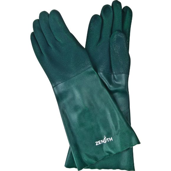 Zenith Safety Products - SEE802 Gants verts en pvc à deux épaisseurs