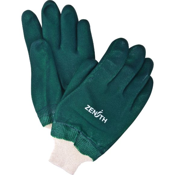 Zenith Safety Products - SEE803 Gants verts en pvc à deux épaisseurs