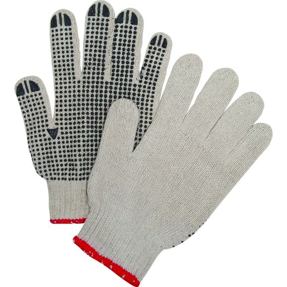 Zenith Safety Products - SEE941 Gants en poly/coton naturel à pois