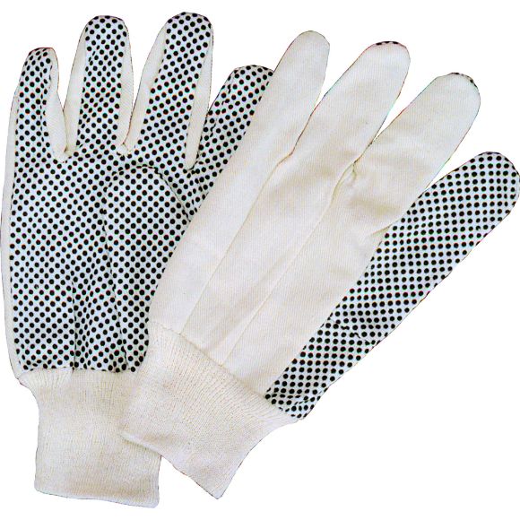 Zenith Safety Products - SEE947 Gants en toile de coton à pois sur la paume