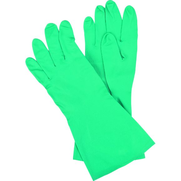 Zenith Safety Products - SEF085 Gants en nitrile vert avec doublure de coton