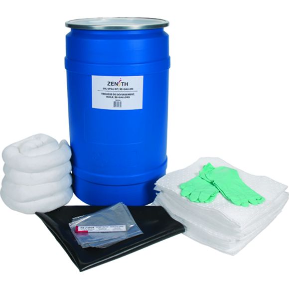 Zenith Safety Products - SEI163 Trousses de déversement pour établi, 30 gallons - Huile seulement