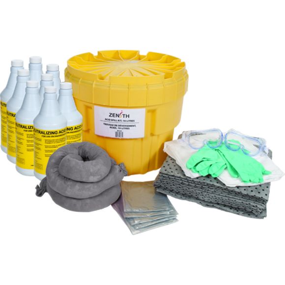 Zenith Safety Products - SEI263 Trousses de déversement pour acide, 20 gallons