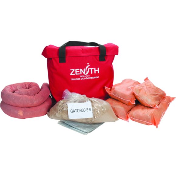 Zenith Safety Products - SEJ285 Trousses de déversement pour véhicule de service, 10 gallons - Matières dangereuses