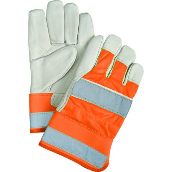 Zenith Safety Products - SEK242 Gants d'ajusteur haute visibilité en cuir fleur de vache de qualité supérieure