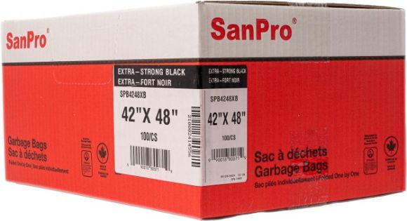 Picture of Garbage bags 42" x 48" ultra-strong black 100/Cs