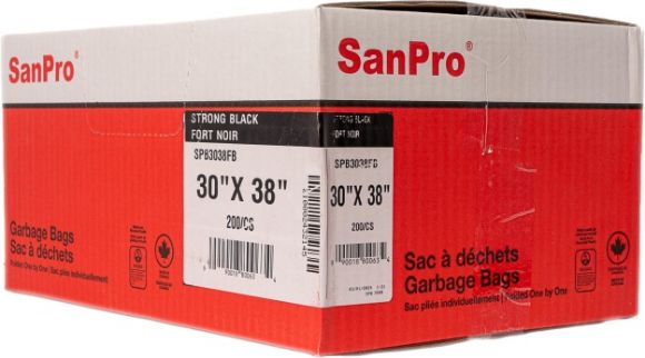 Picture of Garbage bags 30" x 38" ultra-strong black 125/Cs